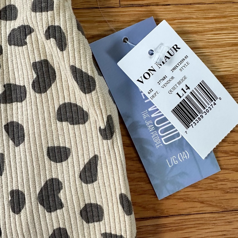 NWT Hollywood The Jean People Animal Print Tank Top Sz L 14 - Picture 2 of 8